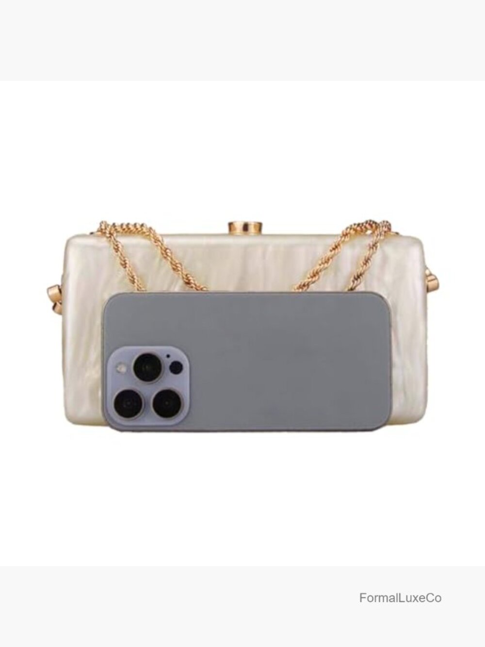 Acrylic Evening Clutch Box Handbag Chain Shoulder Bag for Wedding Prom Party - Picture 7 of 7